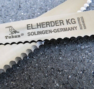 EL. Herder Solingen Küchenmesser mit Wellenschliff 19,5cm rostfrei Gerlinol