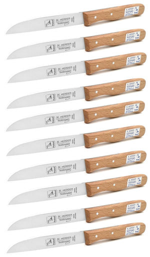 H.Herder Solingen Küchenmesser extra lang 20cm Gußstahl nicht rostfrei Buche