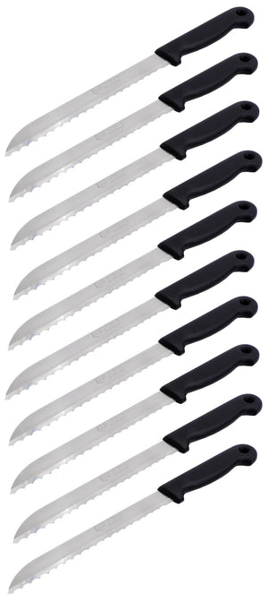 Brotmesser Bandstahl Herder Solingen 29,5cm rostfrei Wellenschliff Kunststoffgriff