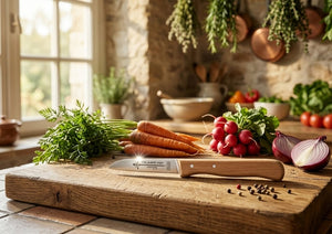 Solingen Küchenmesser Trumpf-As 17cm Edelstahl rostfrei Buche