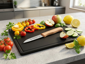 Solingen Küchenmesser Trumpf-As 17cm Carbonstahl nicht rostfrei Buche Gußstahl