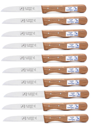 Solingen Küchenmesser extra lang 21cm Carbonstahl H.Herder nicht rostfrei Buche Gußstahl