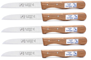 Solingen Küchenmesser extra lang 21cm Carbonstahl H.Herder nicht rostfrei Buche Gußstahl