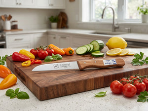 Solingen Küchenmesser extra lang 21cm Carbonstahl H.Herder nicht rostfrei Buche Gußstahl