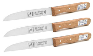 H.Herder Solingen Küchenmesser extra lang 20cm Gußstahl nicht rostfrei Buche