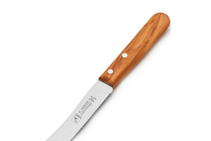 H. Herder Buckelsmesser & Essgabel Set – Solingen | Olivenholz & Wellenschliff