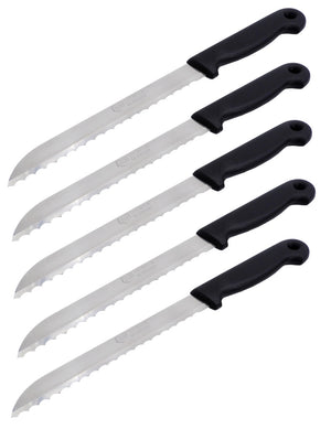 Brotmesser Bandstahl Herder Solingen 29,5cm rostfrei Wellenschliff Kunststoffgriff