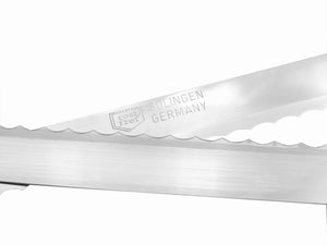 Brotmesser Bandstahl Herder Solingen 29,5cm rostfrei Wellenschliff Kunststoffgriff