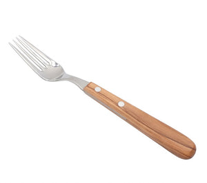 H. Herder Buckelsmesser & Essgabel Set – Solingen | Olivenholz & Wellenschliff