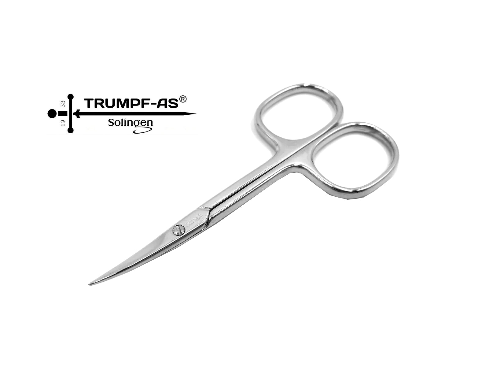 Hautschere Solingen Nagelhautschere Trumpf-As Carbonstahl Profi Maniküre Schere