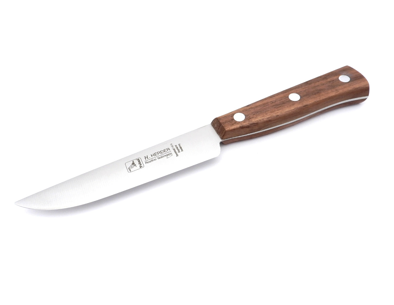 Jausenmesser Brotzeitmesser breit H. Herder Solingen 22,5cm Nußbaum Frühstücksmesser Universalmesser