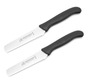 Brötchenmesser Marsvogel Solingen Frühstücksmesser Brotzeitmesser Universalmesser Kunststoff schwarz