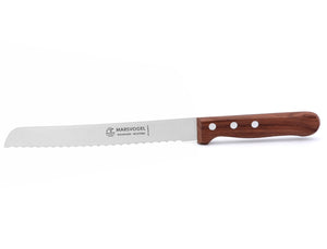 Original Solinger Brotmesser von Marsvogel 33cm rostfrei Wellenschliff mit edlem Bubinga-Holzgriff