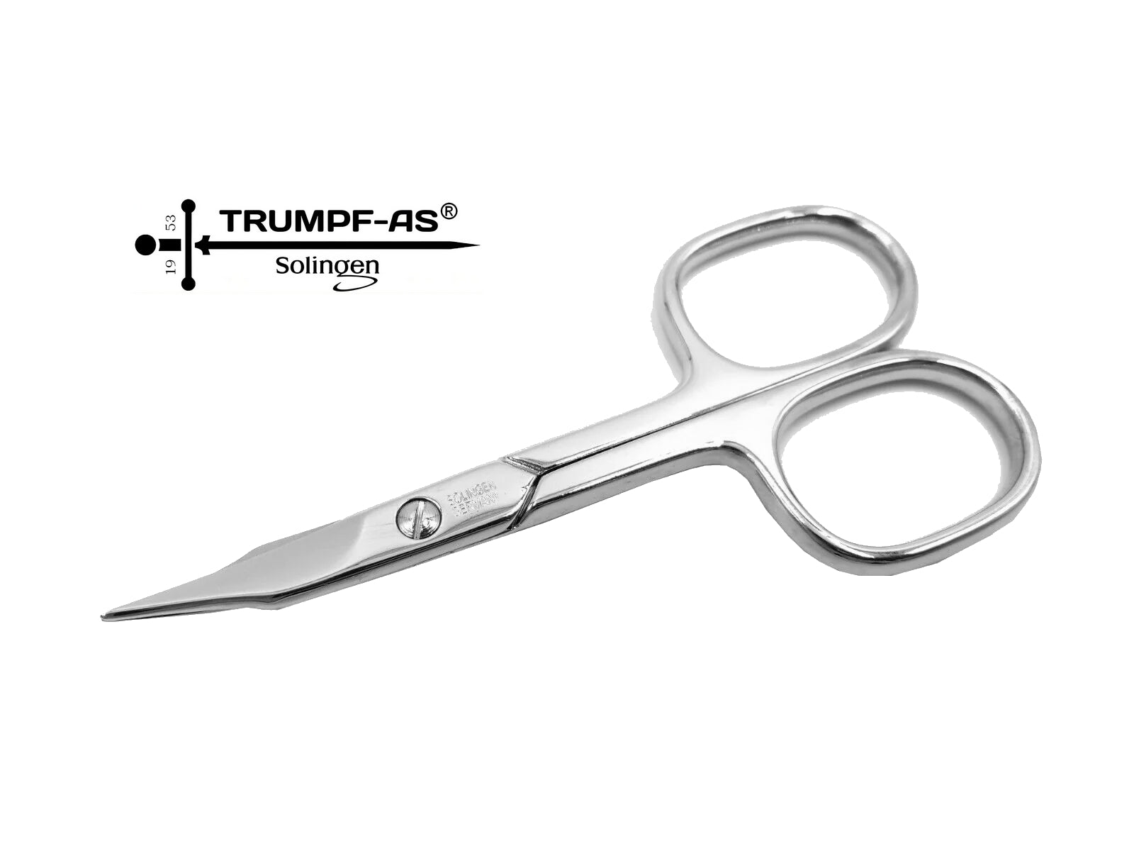 Nagelschere Solingen Carbonstahl Trumpf-As Profi 9 cm Maniküre Schere Turmspitze