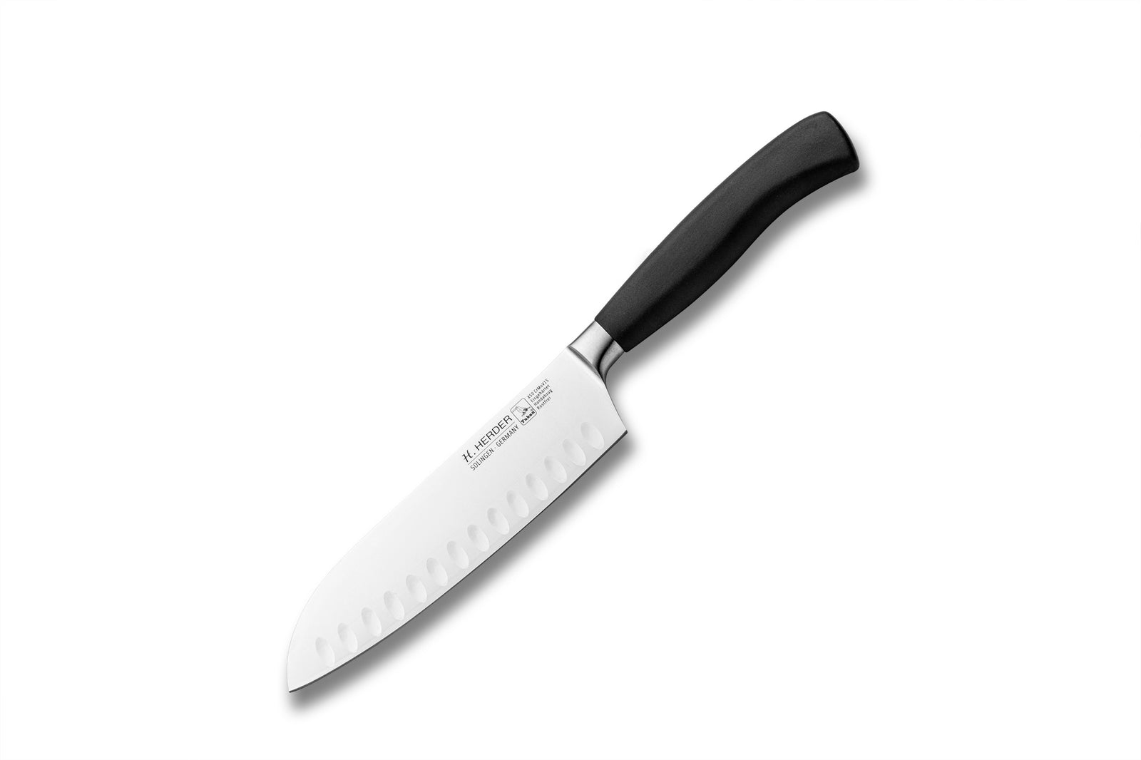Santoku Kochmesser geschmiedet H. Herder Solingen 29,5cm extra scharfer Handabzug rostfrei