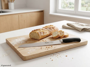 Solingen Brotmesser geschmiedet 34,5 / 23 cm Solinger Wellenschliff Meisterstück