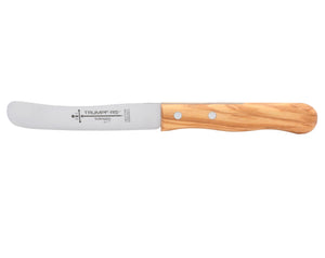Buckelsmesser Trumpf-As  – Frühstücksmesser Solingen extra scharf rostfrei 22,5 cm Brötchenmesser Olive