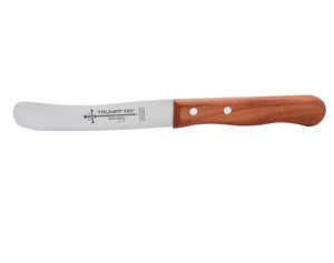 Buckelsmesser Trumpf-As  – Frühstücksmesser Solingen extra scharf rostfrei 22,5 cm Brötchenmesser Kirsche