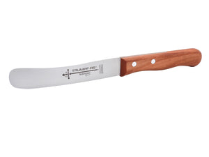 Buckelsmesser Trumpf-As  – Frühstücksmesser Solingen extra scharf rostfrei 22,5 cm Brötchenmesser Kirsche