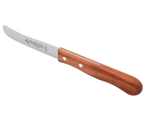 Buckelsmesser Trumpf-As  – Frühstücksmesser Solingen extra scharf rostfrei 22,5 cm Brötchenmesser Kirsche