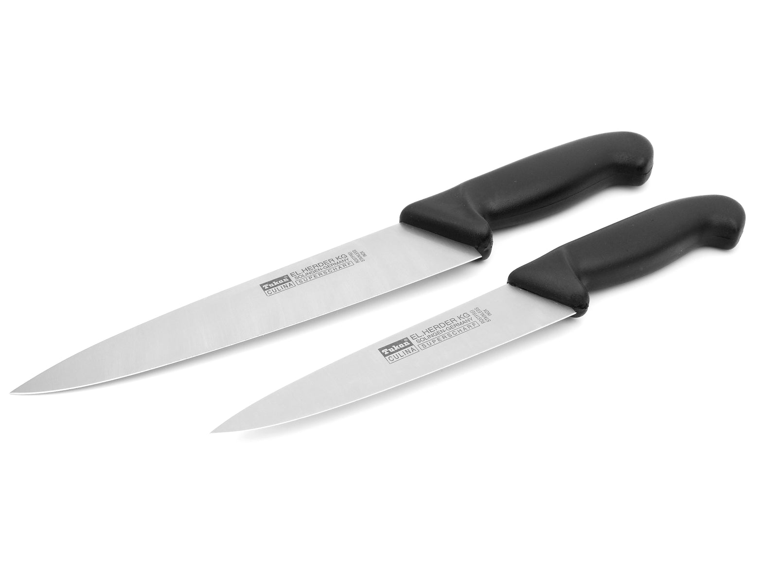 2 Solingen Profi Kochmesser Chefmesser extra scharfer Solinger Handabzug Set Herder