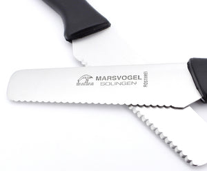 Brötchenmesser Marsvogel Solingen Frühstücksmesser Brotzeitmesser Universalmesser Kunststoff schwarz