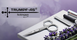 Nagelschere Solingen Carbonstahl Trumpf-As Profi 9 cm Maniküre Schere