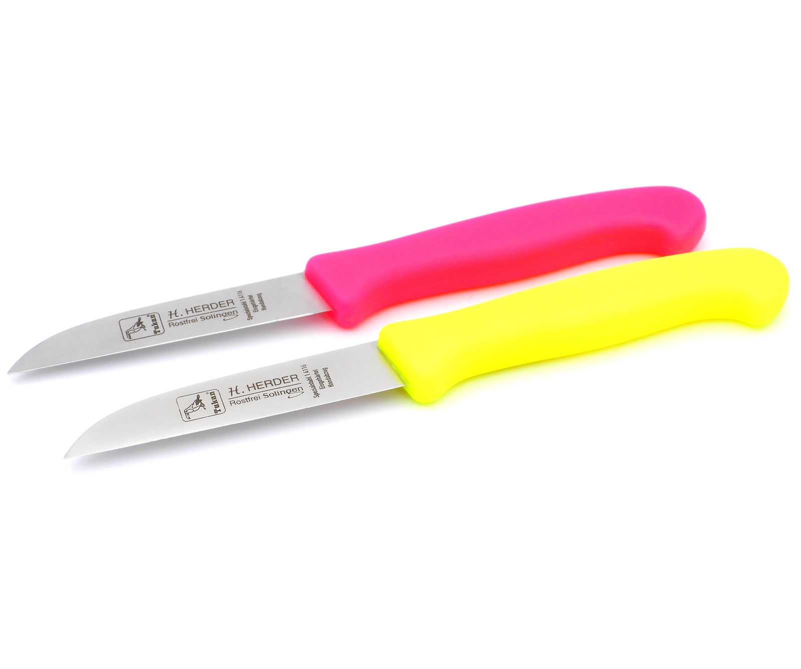 2 Solingen Küchenmesser Herder Gemüsemesser Obstmesser NEON pink gelb