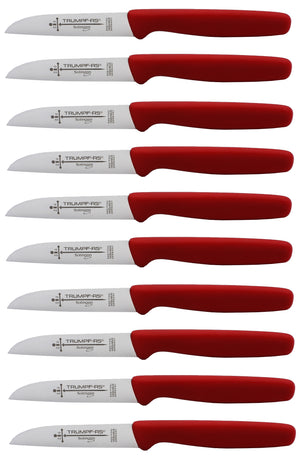 Solinger Küchenmesser Zöppken Solingen Trumpf-As  rostfrei Kunststoff Rot Gemüsemesser scharf