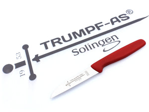 Solinger Küchenmesser Zöppken Solingen Trumpf-As  rostfrei Kunststoff Rot Gemüsemesser scharf