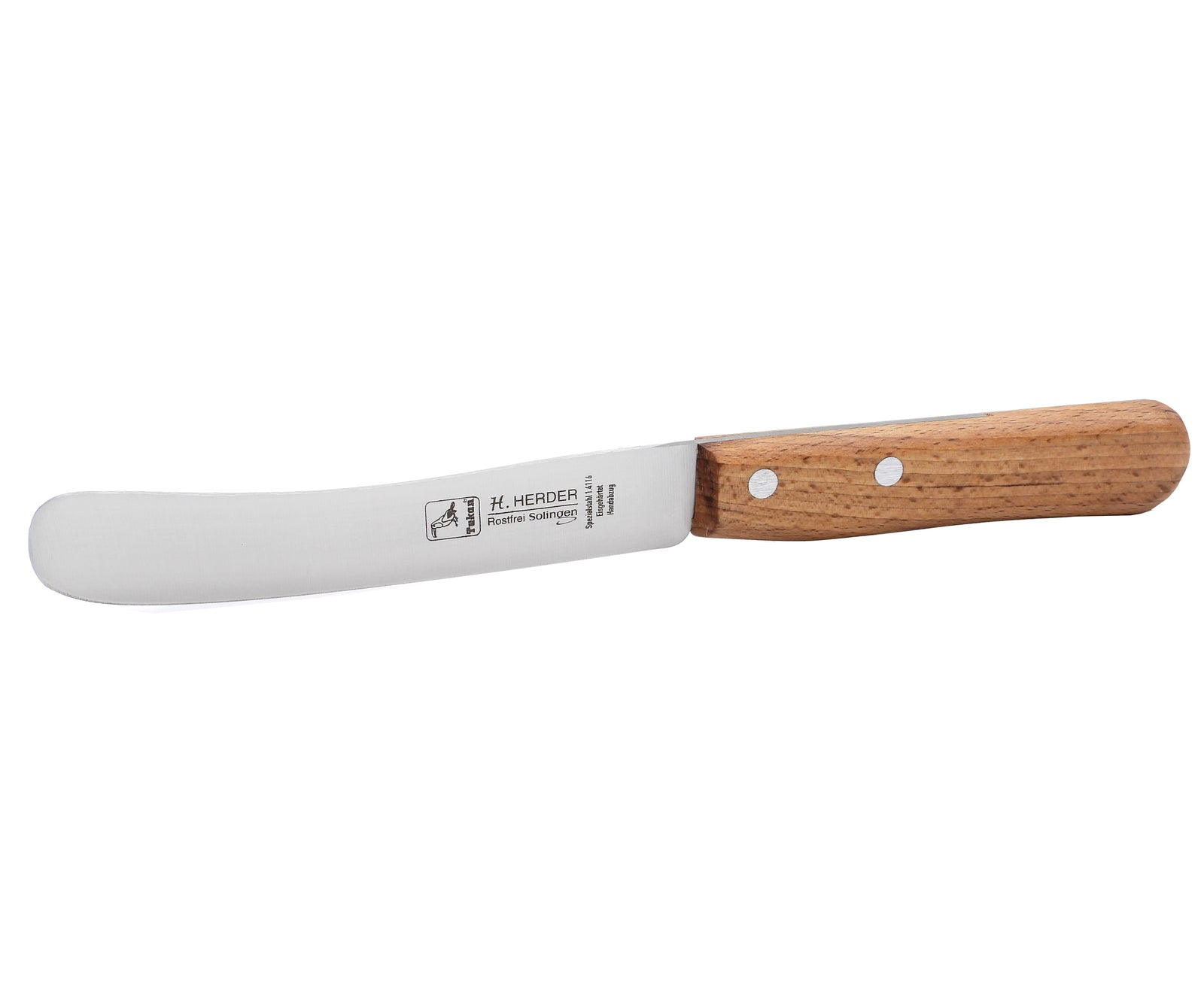 Buckelsmesser H. Herder Solingen Frühstücksmesser 22cm rostfrei Buche