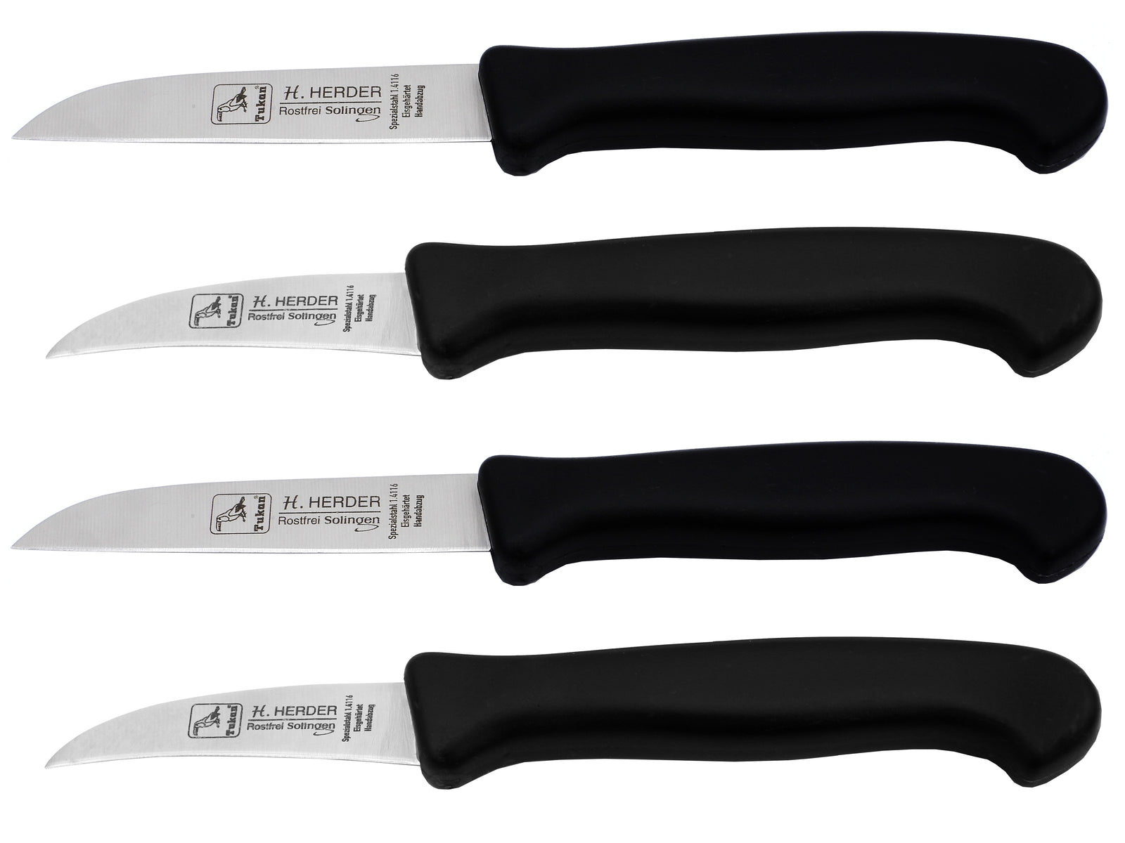 4 Solinger Küchenmesser + Schälmesser 17,5 / 15,5cm rostfrei Kunststoff