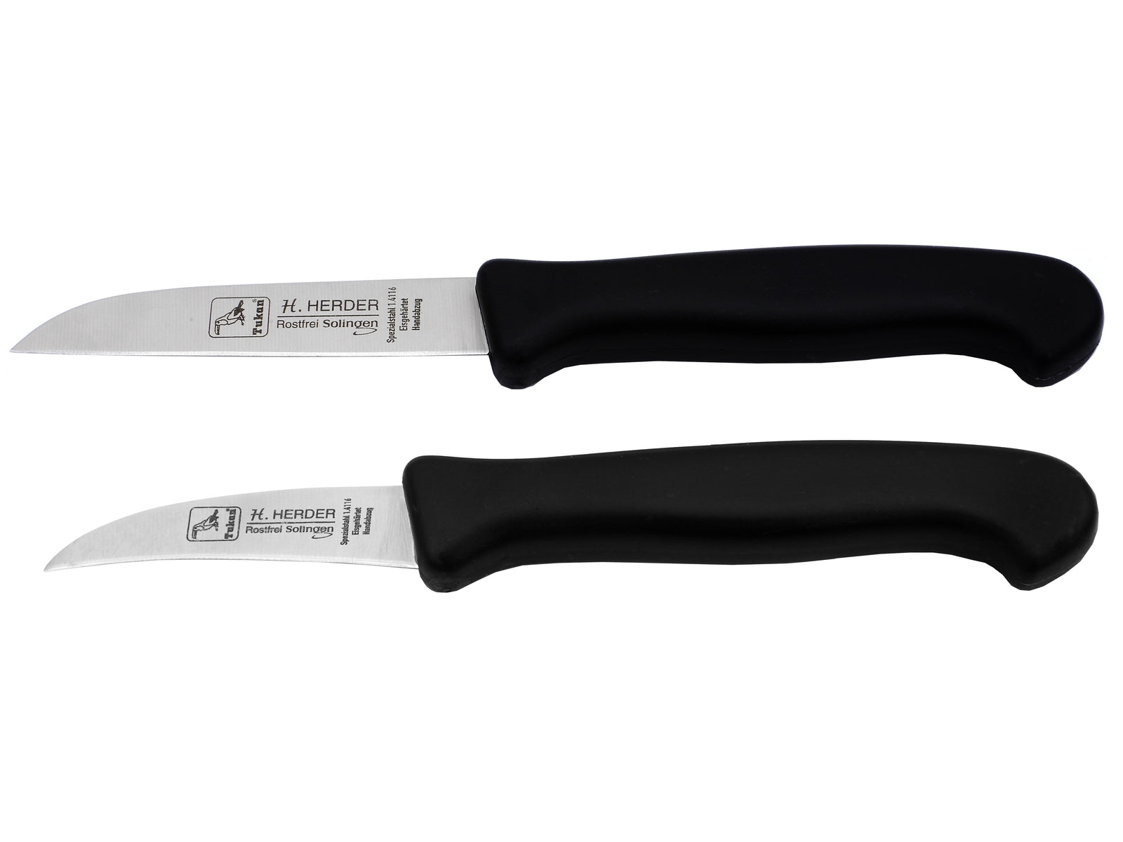 Solinger Küchenmesser + Schälmesser 17,5 / 15,5cm H. Herder rostfrei Kunststoff