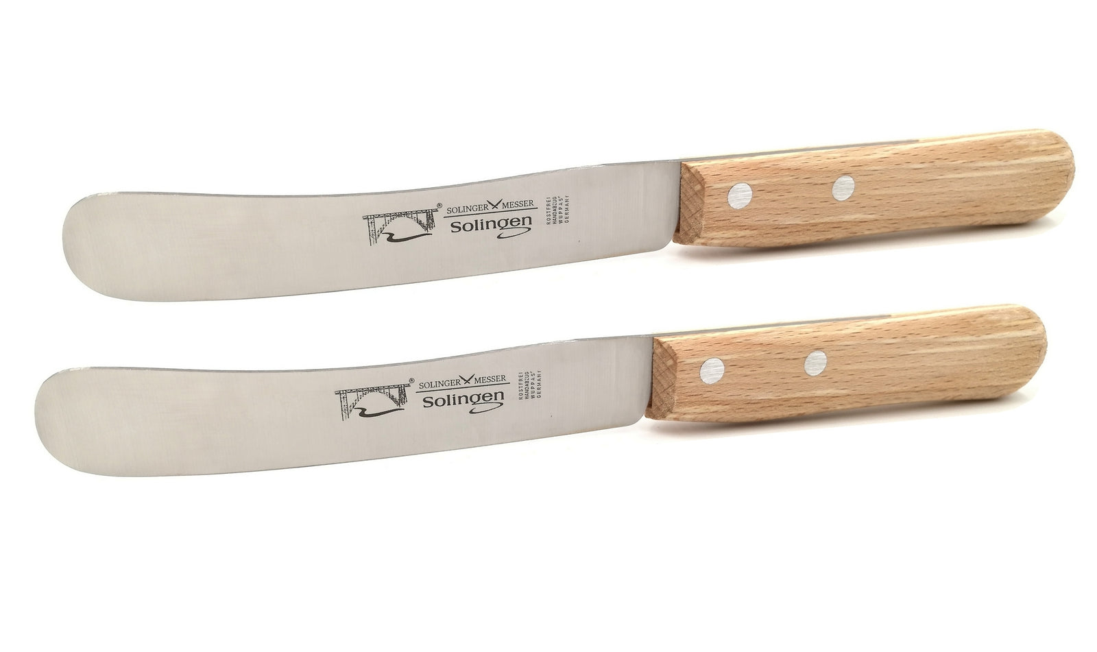 2 Solinger Buckelsmesser Eisbuche Natur Brötchenmesser Solingen Wuppas Frühstücksmesser