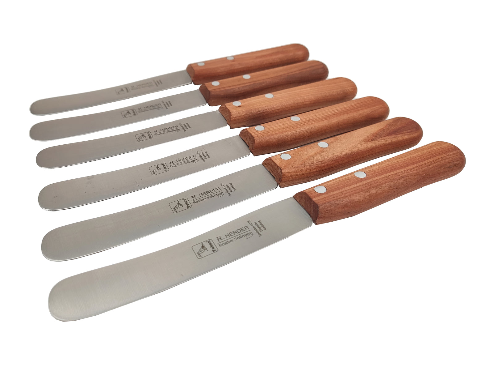 6 Solinger Buckelsmesser Kirsche Brötchenmesser Herder Solingen Frühstücksmesser