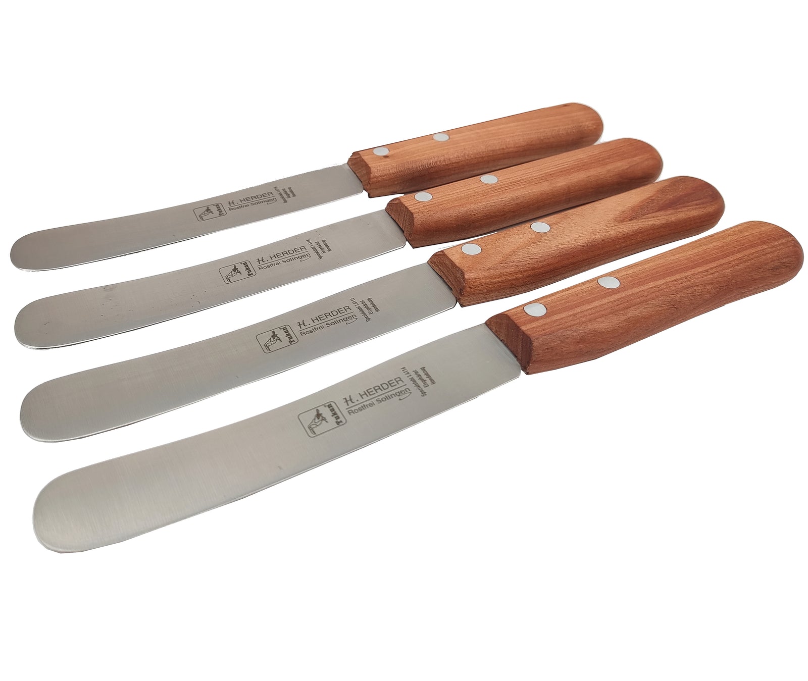 4 Solinger Buckelsmesser Kirsche Brötchenmesser Herder Solingen Frühstücksmesser