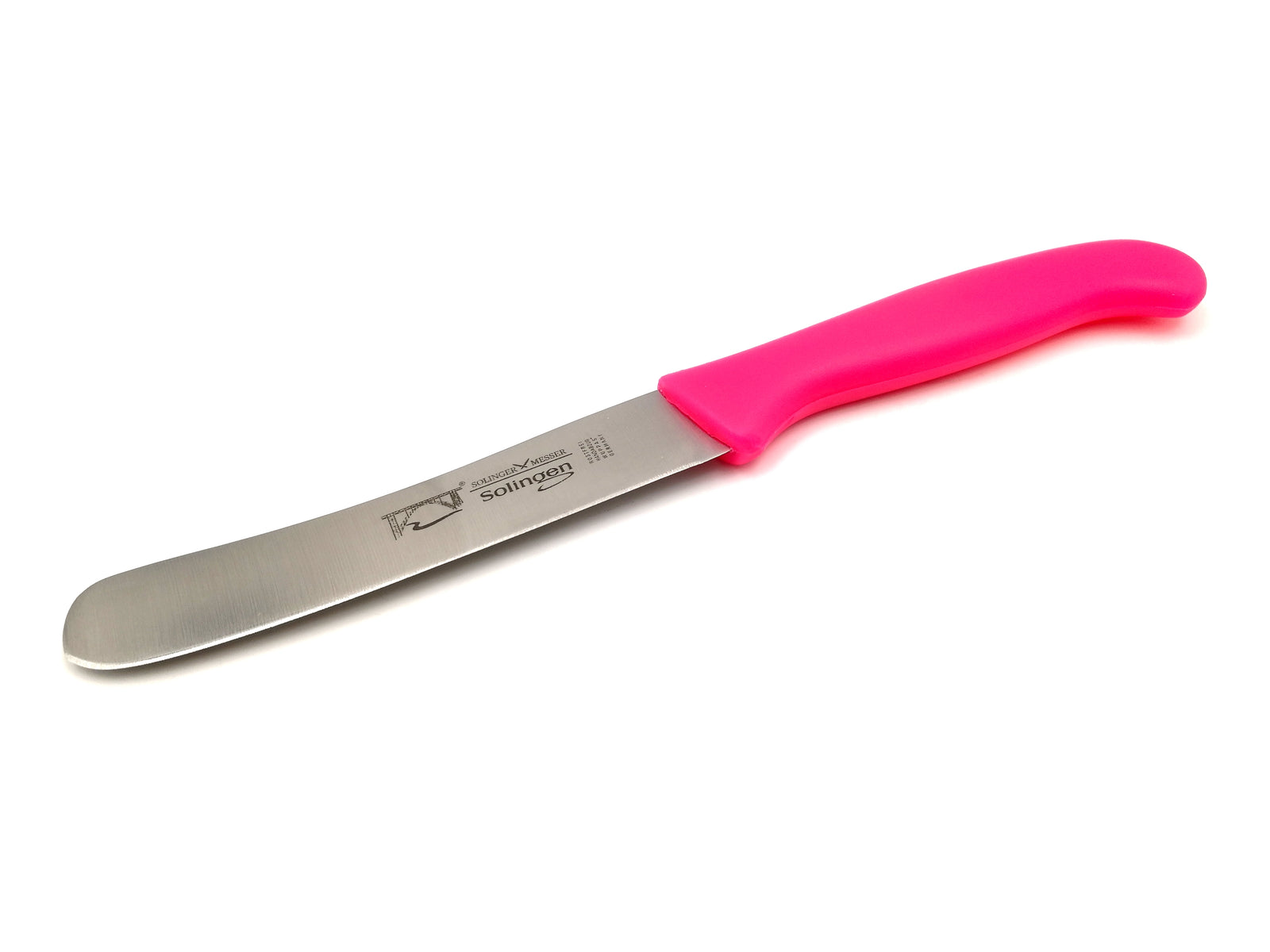 Solingen Buckelsmesser Brötchenmesser neon pink Solinger Frühstücksmesser rostfrei
