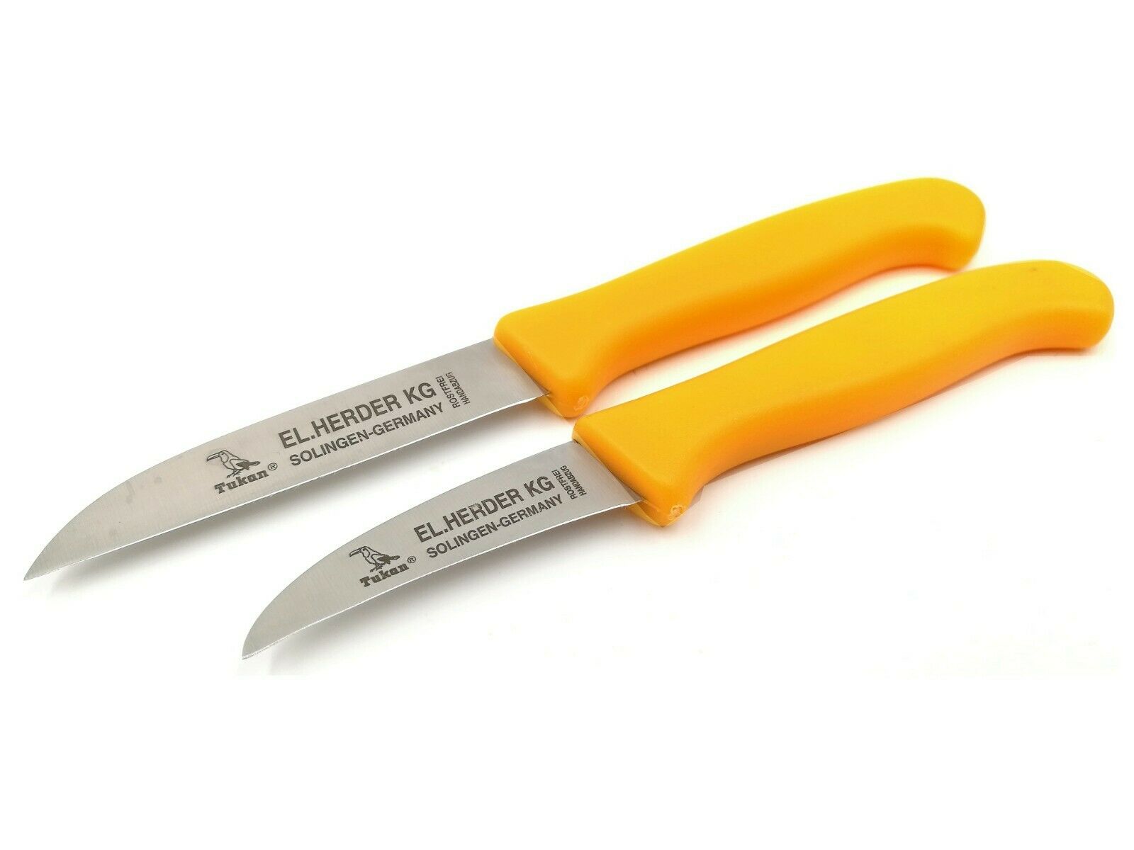 2 Herder Solingen  Küchenmesser + Schälmesser 17,5 / 15,5cm rostfrei Kunststoff