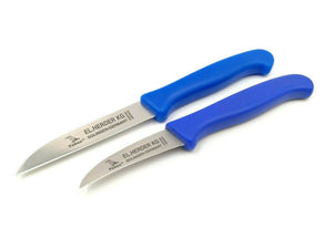 H. Herder Solingen Küchenmesser + Schälmesser 17,5 / 15,5cm  rostfrei Blau