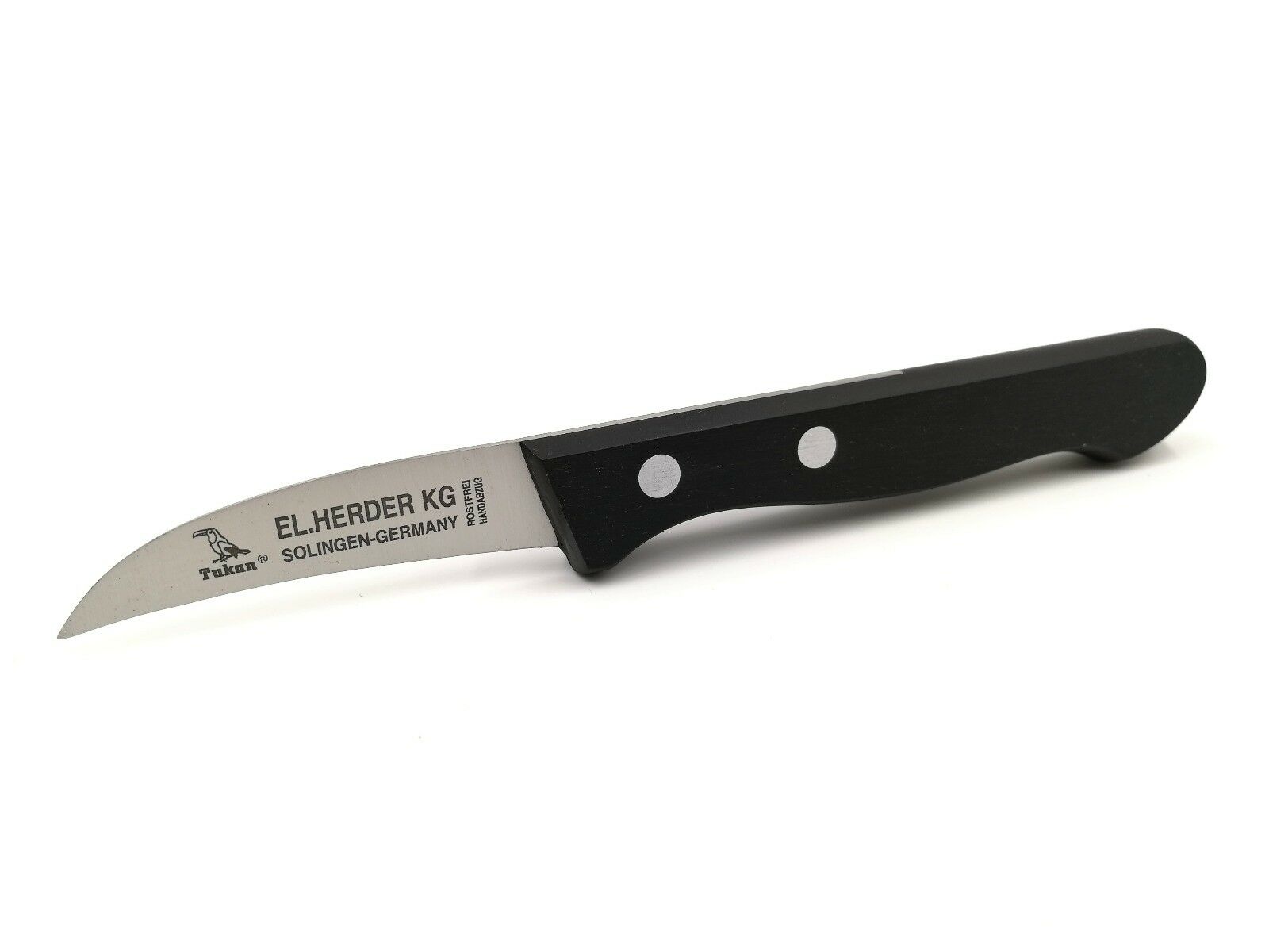 EL.Herder Solingen Schälmesser Küchenmesser 16cm  rostfrei POM Schwarz