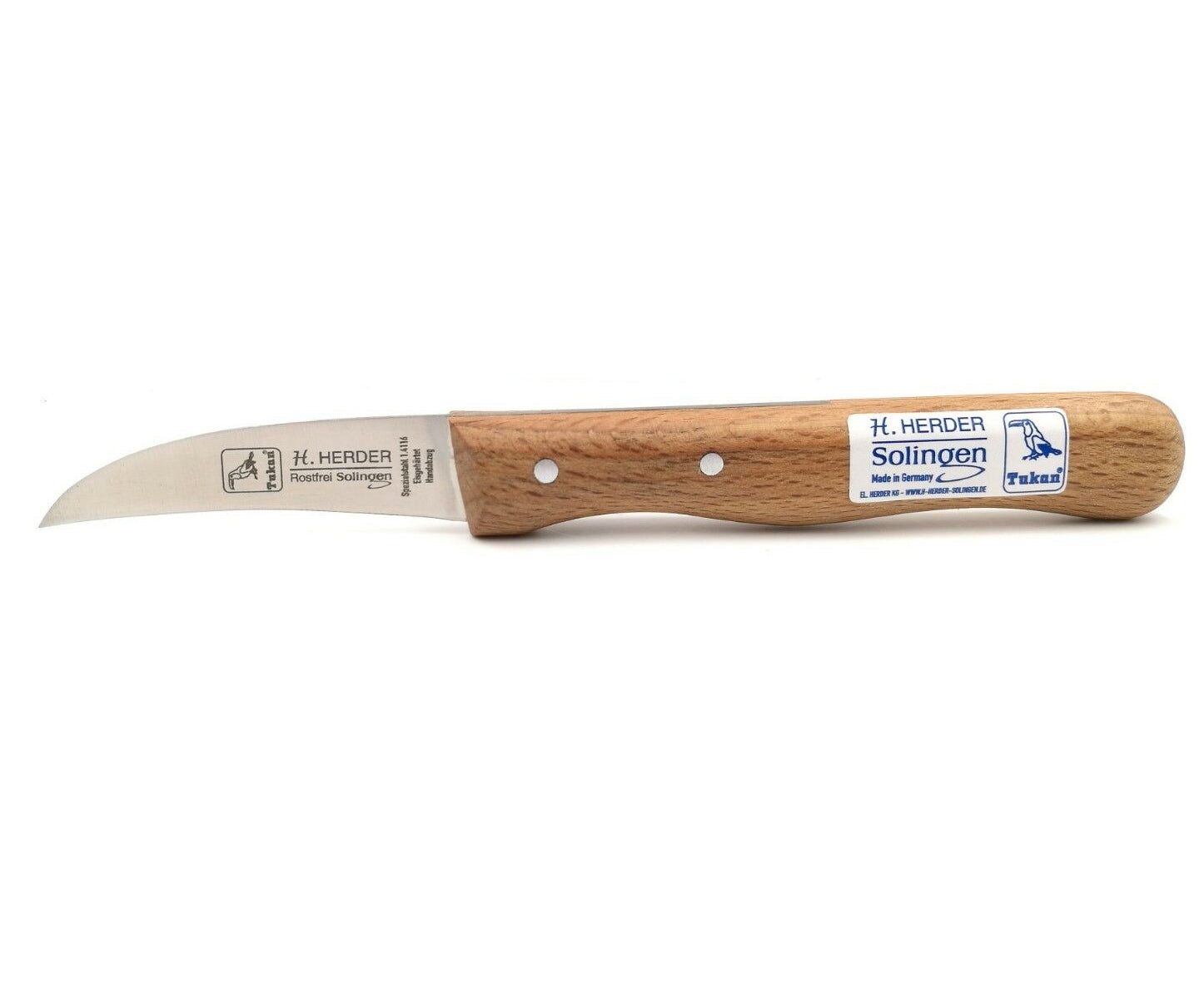 H.Herder Solingen Schälmesser 15,5cm rostfrei Buche