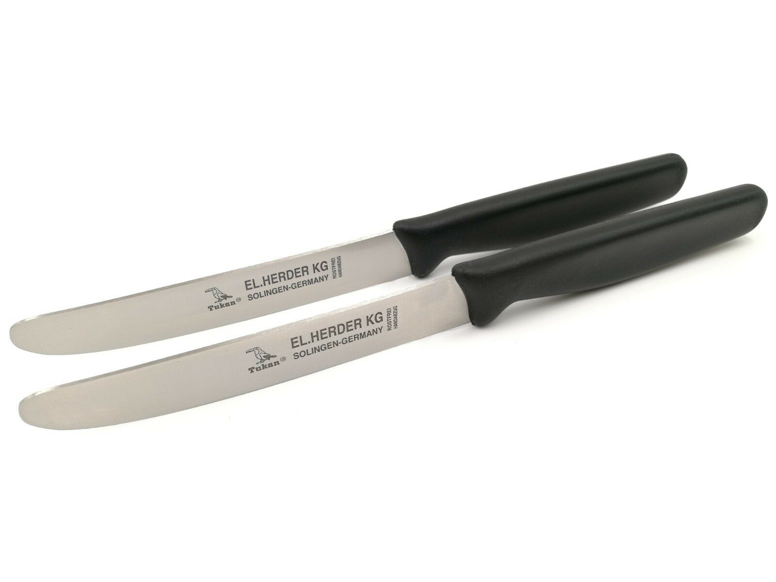 2 Solinger Brötchenmesser Herder Solingen Buckelsmesser Frühstücksmesser rostfrei