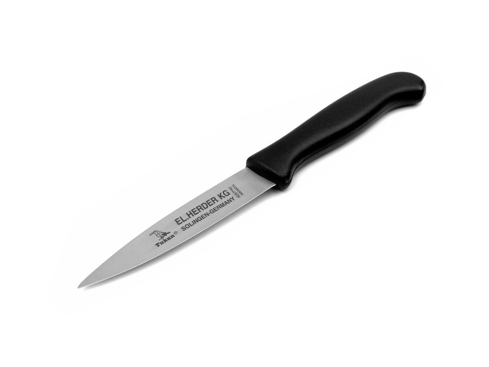 EL. Herder Solingen Küchenmesser "Mittelspitz" 18cm  rostfrei Schwarz