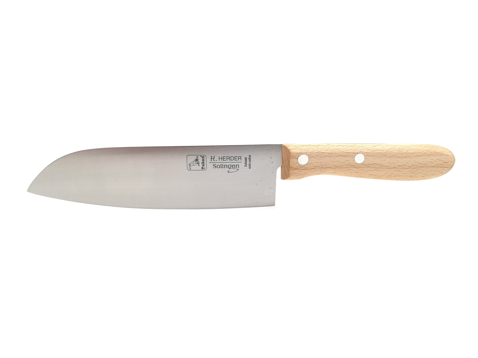 Solingen Santoku Kochmesser Herder 29cm Santokumesser nicht rostfrei Gußstahl