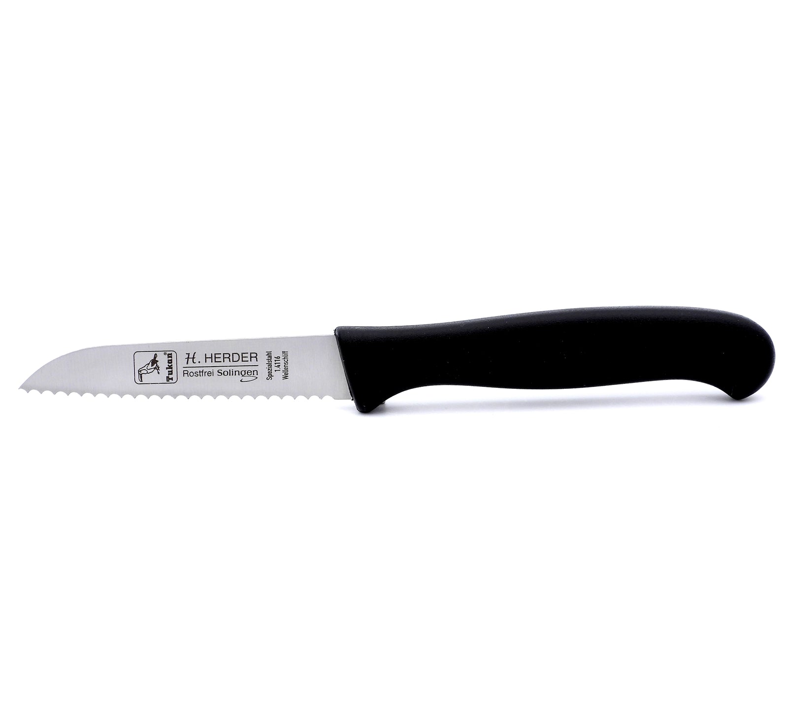 Tomatenmesser Herder Solingen 17 cm Solinger Sägeschliff Wellenschliff Kunststoff Gemüsemesser